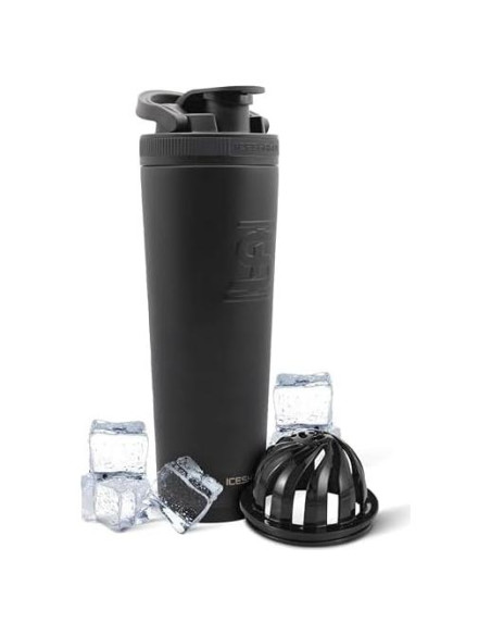 Botella Agitador Acero Inoxidable Ice Shaker 0.95L Negro