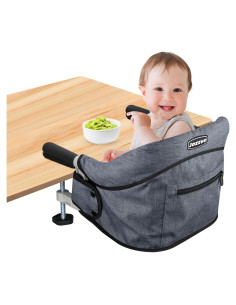 Silla Alta Clip On Jozzve Plegable para Bebé Gris 1.59 kg
