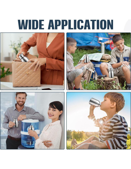 Botellas de Agua Mifoci 300ml Acero Inoxidable Aisladas 2 Pcs