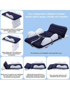 Cama de viaje inflable Sunlisky para niños - Azul oscuro 2