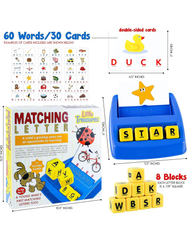 Juego de Letras Coincidentes Pequeños Tesoros - Educativo 3+ Años