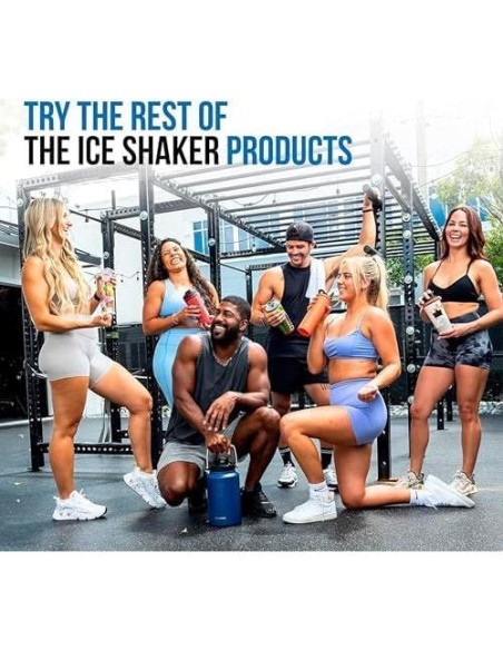 Botella Agitador Acero Inoxidable Ice Shaker 0.95L Negro