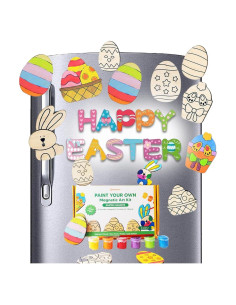 Kit de Manualidades de Madera Shumee - Pintura de Imanes Pascua