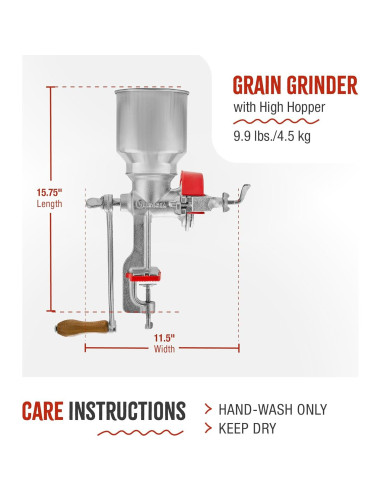 Molino Manual de Hierro Fundido Victoria GRN-100 para Granos