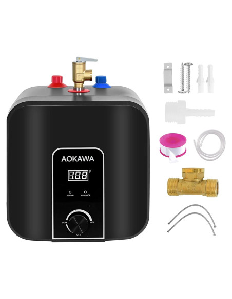 Calentador de Agua Eléctrico Aokawa 9.46L Bajo Fregadero