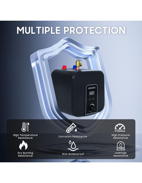 Calentador de Agua Eléctrico Aokawa 9.46L Bajo Fregadero