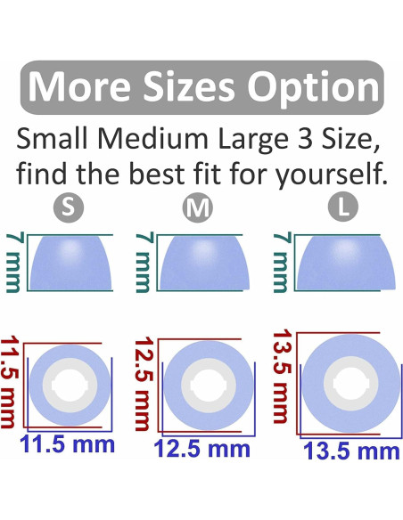 Puntas de Espuma de Memoria BLLQ para Galaxy Buds 2 Pro - 6 Pares