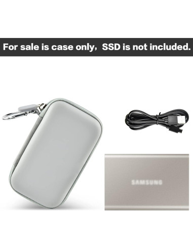 Funda Protectora para SSD Samsung T7 Touch 1TB 2TB Gris