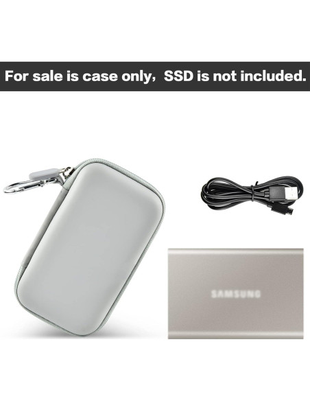 Funda Protectora para SSD Samsung T7 Touch 1TB 2TB Gris