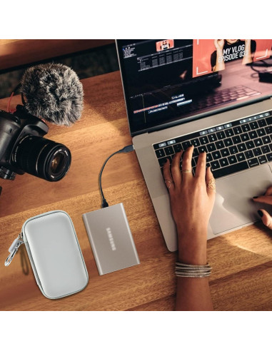 Funda Protectora para SSD Samsung T7 Touch 1TB 2TB Gris