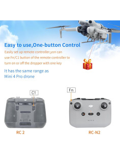 Dispositivo de liberación de carga Hanatora para dron DJI Mini 4 Pro 2