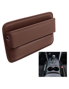 Organizador de Espacio entre Asiento de Coche JLSDT Cuero Marrón