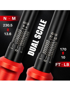 Llave de Torque Click XEIMILE 1/2" 10-170 Ft-Lb (13.6-230.5Nm) 2