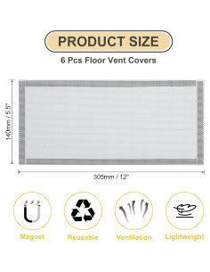 Cubiertas de Ventilación Magnéticas uxcell 305mm x 140mm - 6 Piezas 2