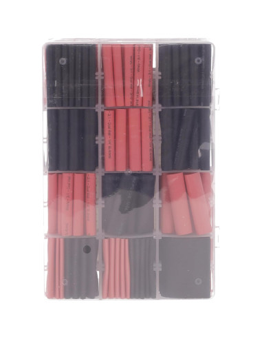 Kit de Tubos Termocontraíbles Wirefy 200pcs Negro y Rojo 3:1