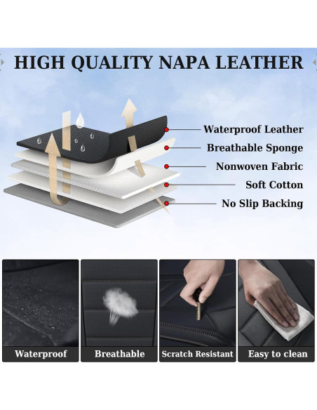 Cubiertas de Asientos Coverado 8883 de Cuero Nappa Impermeables