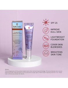 Crema Correctora CC Brighten Lakerain - Hidratante Púrpura 17.8g 2