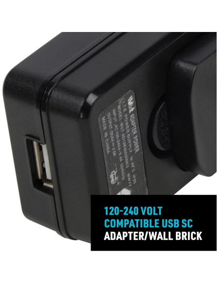 Cargador de Pared Nite Ize T4R USB 100-240V Negro