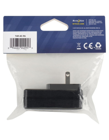 Cargador de Pared Nite Ize T4R USB 100-240V Negro