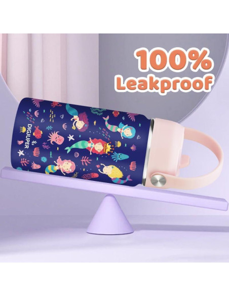 Botella de Agua Aislada DIGJUPER 340ml Unicornio Rosa