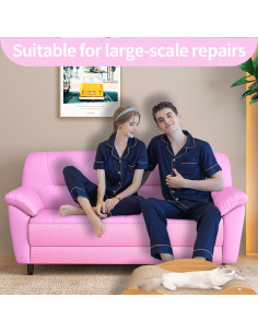 Parche de reparación de cuero autoadhesivo Aglzyoply 45x200 cm rosa 2