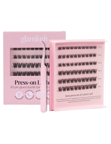 Pestañas Autoadhesivas Glam Lash - 60 Grupos Reutilizables