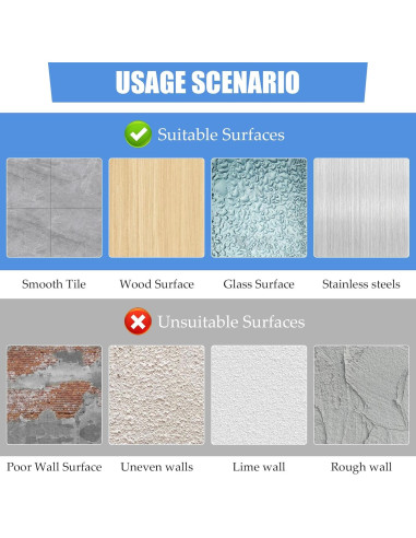 Soporte de barra de cortina de ducha ROYUEXT 4 PCS transparente