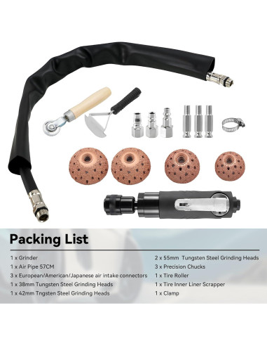 Kit de Herramientas WEAREN para Reparación de Neumáticos 2500 RPM