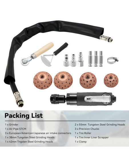Kit de Herramientas WEAREN para Reparación de Neumáticos 2500 RPM
