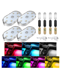 Luces LED Inalámbricas para Interior de Coche vvag 4 PCS