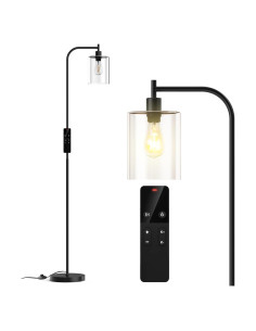 Lámpara de Pie Industrial Wio-Mio Regulable LED Control Remoto