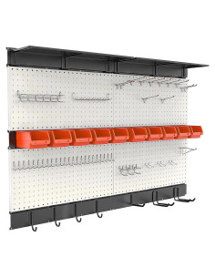 Organizador de Pared Ultrawall 72 Piezas para Garaje 121.92x91.44 cm