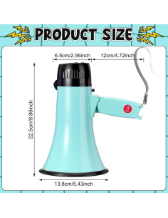 Megáfono Portátil Kingdder 25W Verde Macaron para Exterior 2