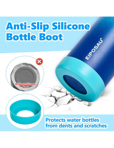 Botella de Agua Aislada EIPOSAU 24 oz Acero Inoxidable Azul Cian