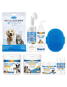 Kit de Limpieza para Perros Pjordo - Toallitas y Limpiadores