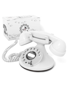 Teléfono de Línea Retro Opis FunkyFon Blanco 23x14cm