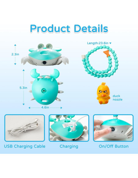 Bomba de Agua JOYCUDDLE Cangrejo IP67 6 Horas Diversión Niños