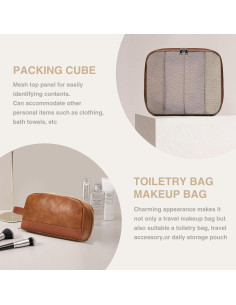 Bolsa de Viaje de Cuero 3 en 1 Double Bus 55.88x27.94cm 2