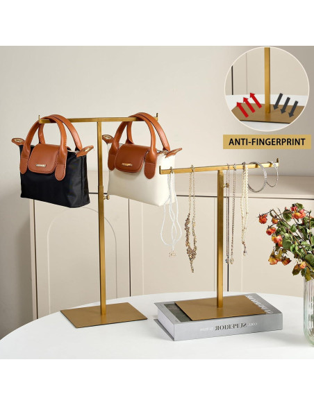 Soporte de Exhibición de Joyería MCKECHSION Ajustable Dorado