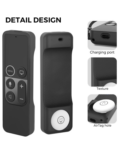 Funda Protectora AhaStyle para Control Remoto Apple TV 4K/HD - Antideslizante