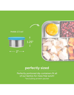 LunchBots Set de 3 Contenedores de Acero Inoxidable 45ml Floral 2