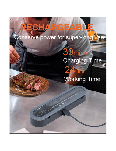 Termómetro de Carne Digital BOHON Inalámbrico con Bluetooth