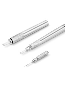 Pluma de Tatuaje de Cejas Pinkiou Microblading Plata 170x8mm