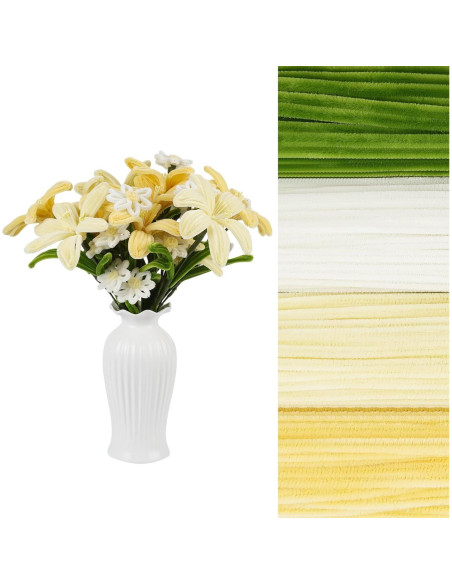 Kit de Manualidades 400 Piezas Limpiapipas Chenille Upcheirna