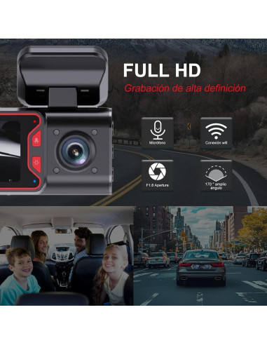 Cámara de tablero dual 4K Genérico con WiFi y 128GB