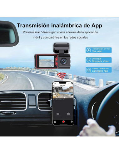 Cámara de tablero dual 4K Genérico con WiFi y 128GB