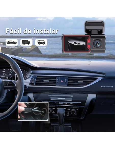 Cámara de tablero dual 4K Genérico con WiFi y 128GB