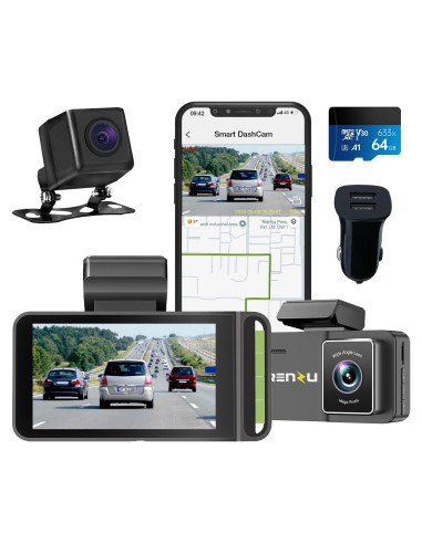 Cámara Dash 4K Delantera y Trasera Swankiz con GPS y 64GB