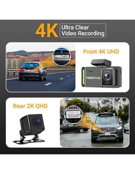 Cámara Dash 4K Delantera y Trasera Swankiz con GPS y 64GB