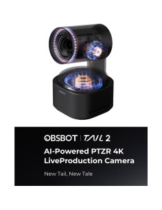 Cámara OBSBOT Tail 2 4K AI, Gimbal 3 Ejes, Zoom 5x/12x 2